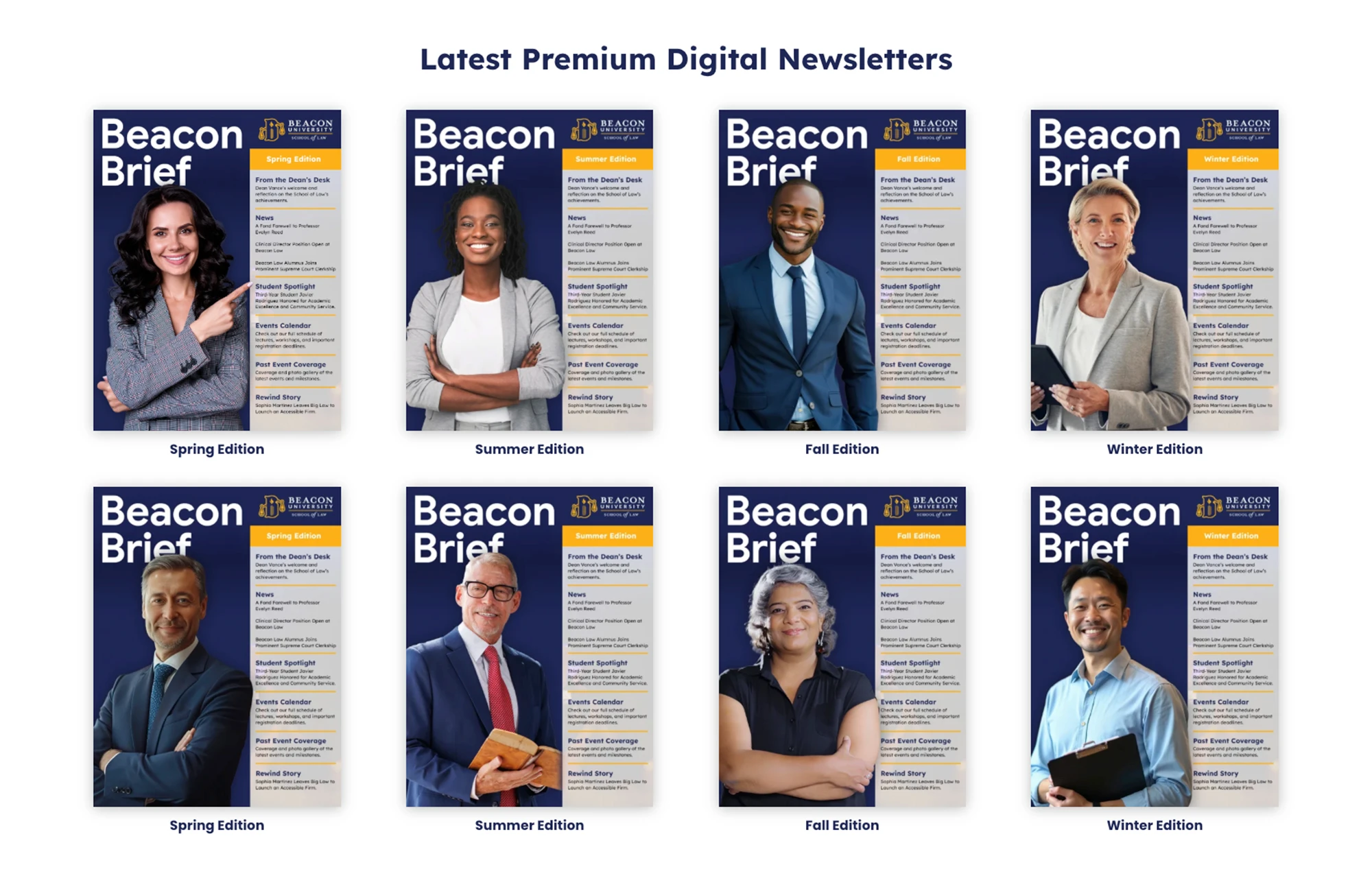 Newsletter archive preview